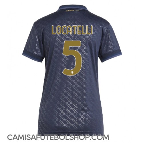 Camisa de time de futebol Juventus Manuel Locatelli #5 Replicas 3º Equipamento Feminina 2024-25 Manga Curta